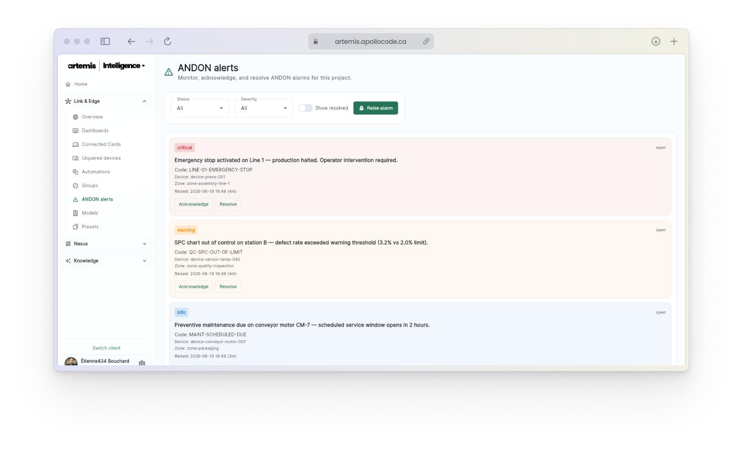 Downtime Logging